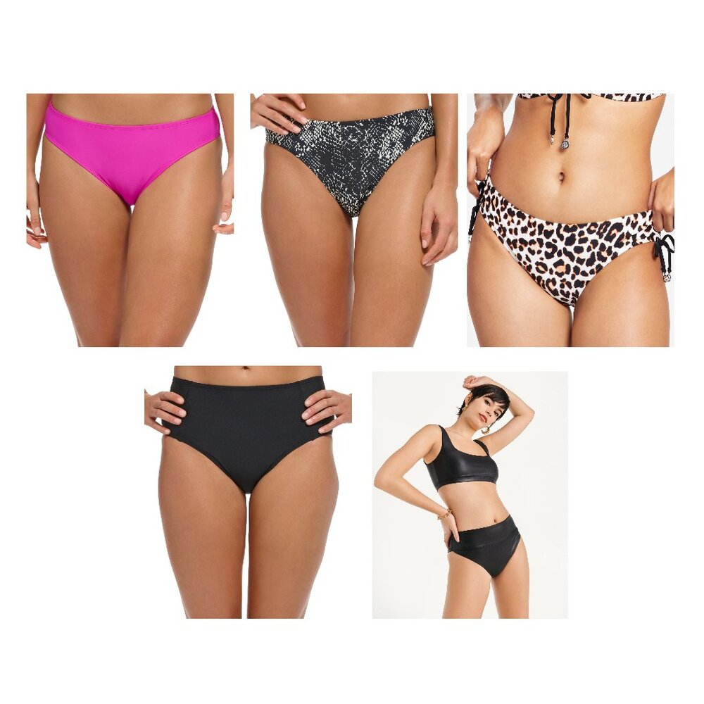 NWT DKNY Women's Assorted Bikini Bottoms Multicolor Size XS-XL $60 12HL419